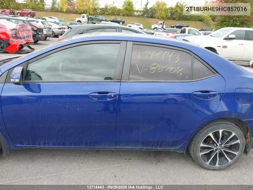 2017 TOYOTA COROLLA VIN 2T1BURHE9HC857016 — фото 15