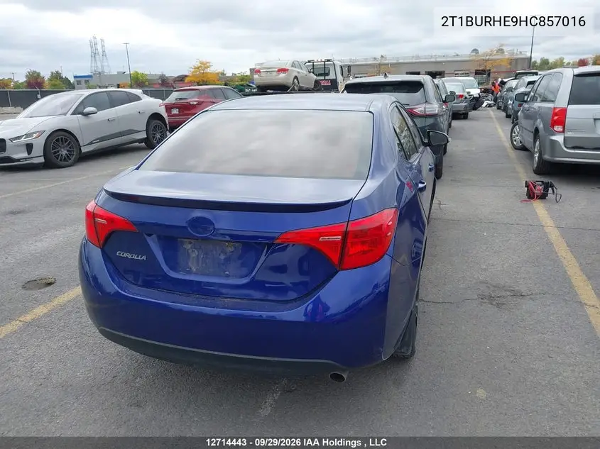 2017 TOYOTA COROLLA VIN 2T1BURHE9HC857016 — фото 17