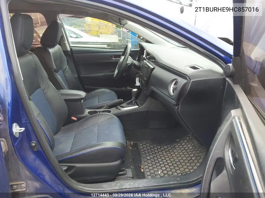 2017 TOYOTA COROLLA VIN 2T1BURHE9HC857016 — фото 5