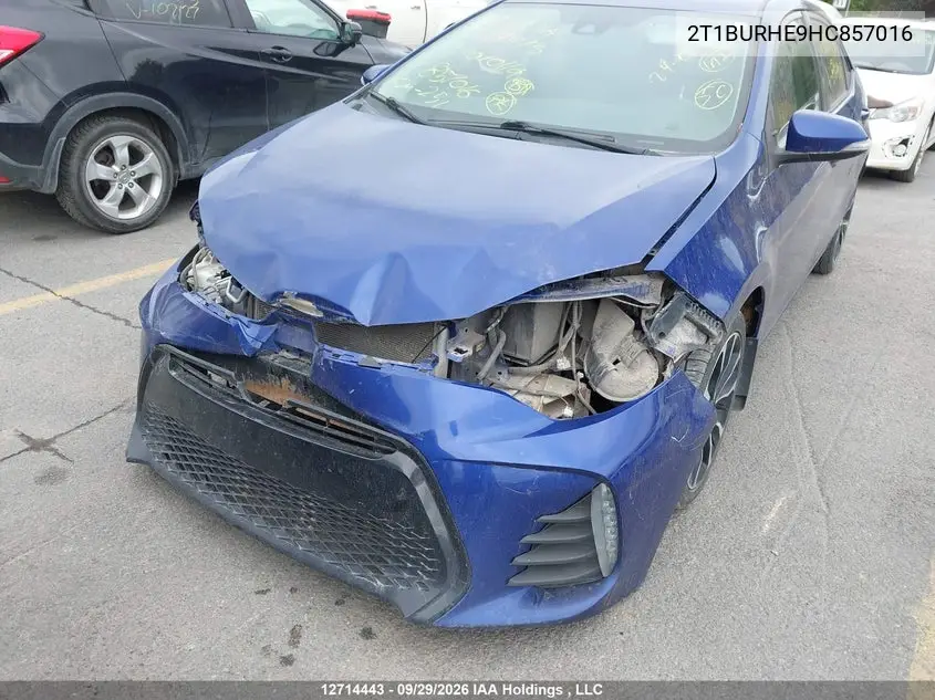 2017 TOYOTA COROLLA VIN 2T1BURHE9HC857016 — фото 6