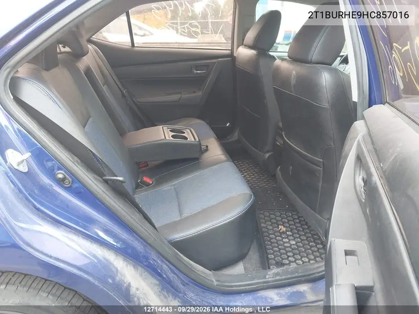 2017 TOYOTA COROLLA VIN 2T1BURHE9HC857016 — фото 8