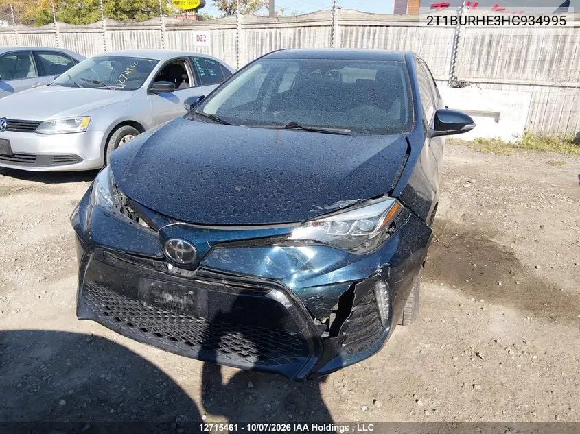2017 TOYOTA COROLLA VIN 2T1BURHE3HC934995 — фото 12