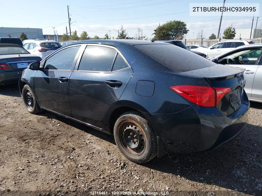 2017 TOYOTA COROLLA VIN 2T1BURHE3HC934995 — фото 14