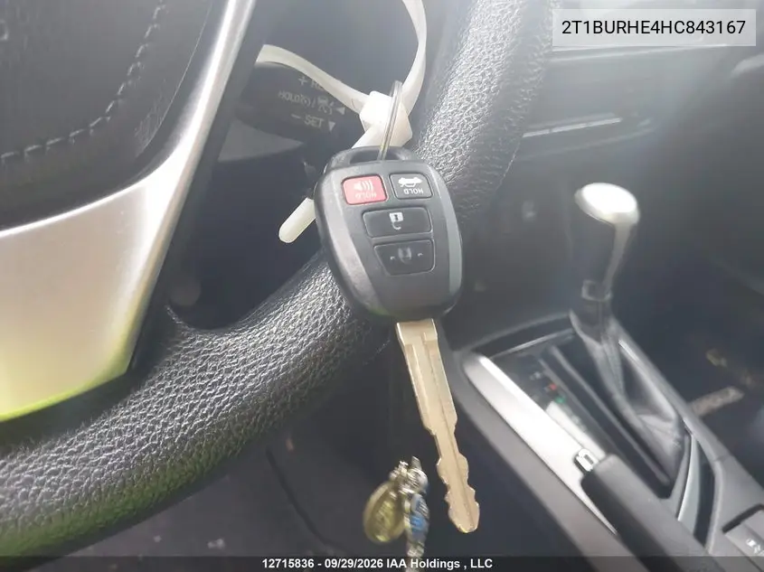 2017 TOYOTA COROLLA VIN 2T1BURHE4HC843167 — фото 11