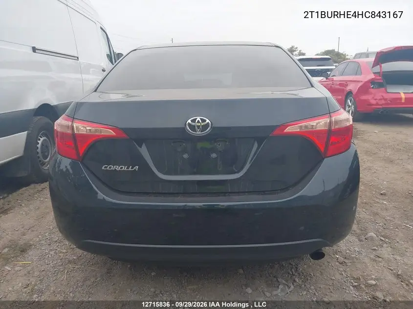 2017 TOYOTA COROLLA VIN 2T1BURHE4HC843167 — фото 16