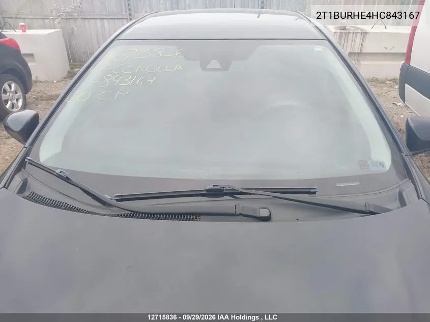 2017 TOYOTA COROLLA VIN 2T1BURHE4HC843167 — фото 17