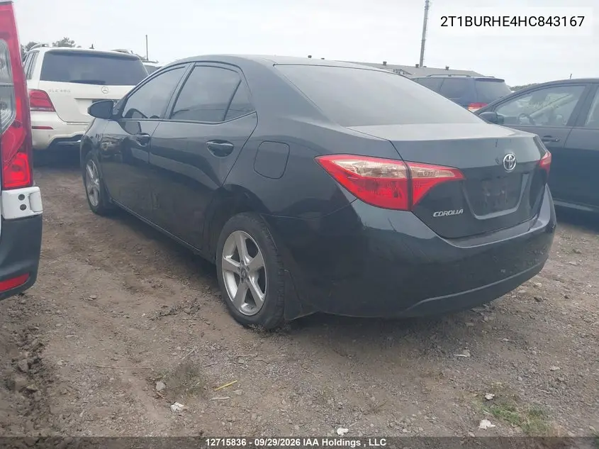 2017 TOYOTA COROLLA VIN 2T1BURHE4HC843167 — фото 3