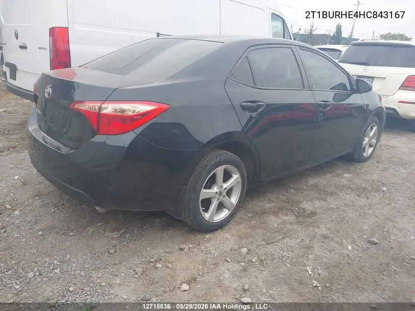 2017 TOYOTA COROLLA VIN 2T1BURHE4HC843167 — фото 4