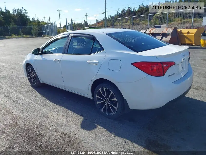 2017 TOYOTA COROLLA VIN 2T1BURHE1HC825046 — фото 3