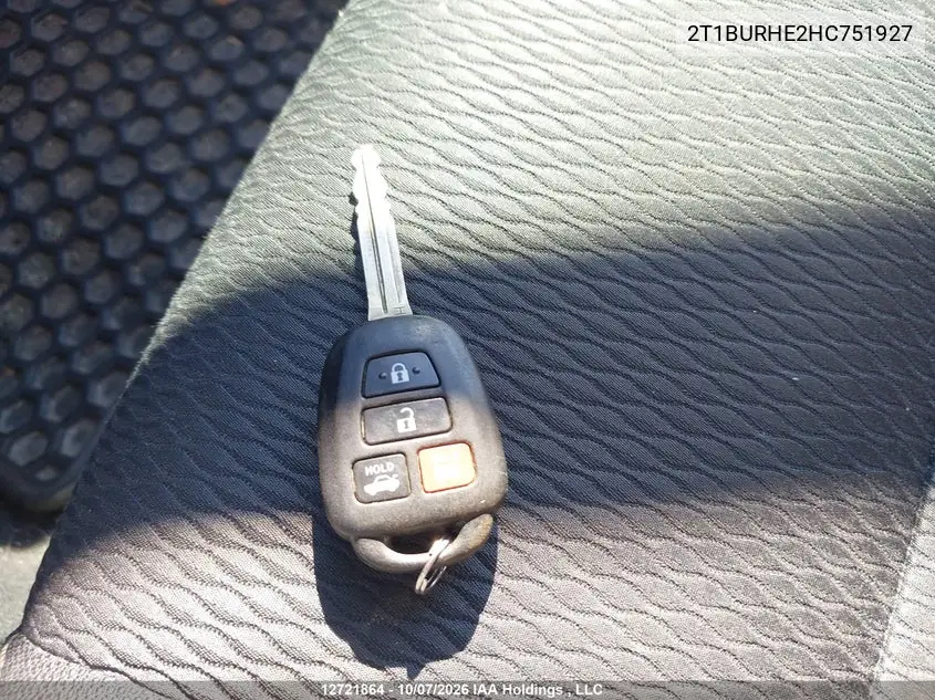 2017 TOYOTA COROLLA VIN 2T1BURHE2HC751927 — фото 11