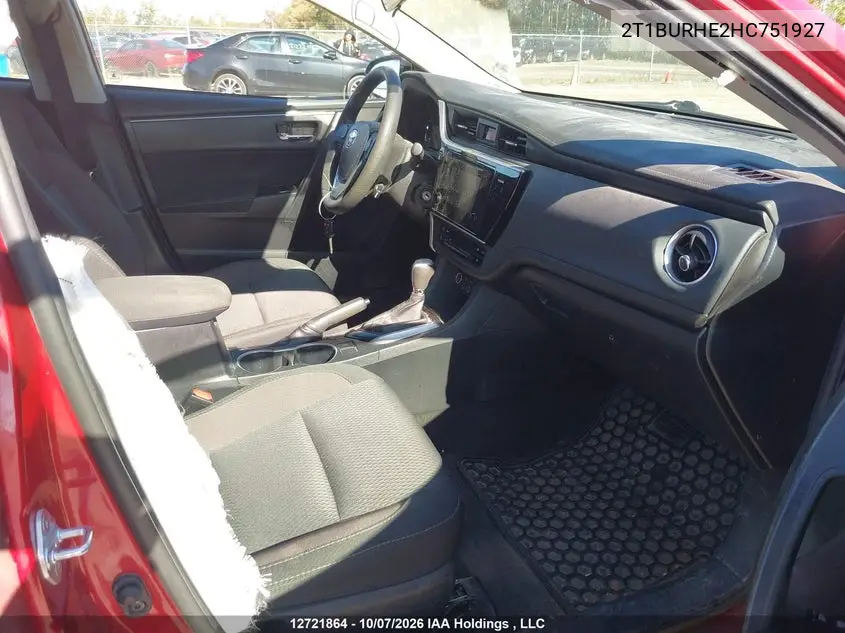 2017 TOYOTA COROLLA VIN 2T1BURHE2HC751927 — фото 5