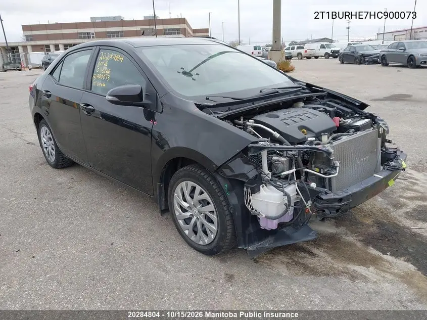 TOYOTA COROLLA 2017, VIN 2T1BURHE7HC900073