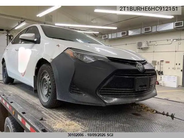 TOYOTA COROLLA 2017, VIN 2T1BURHE6HC912151