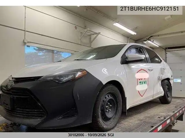 2017 TOYOTA COROLLA VIN 2T1BURHE6HC912151 — фото 2