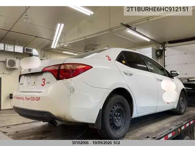2017 TOYOTA COROLLA VIN 2T1BURHE6HC912151 — фото 4