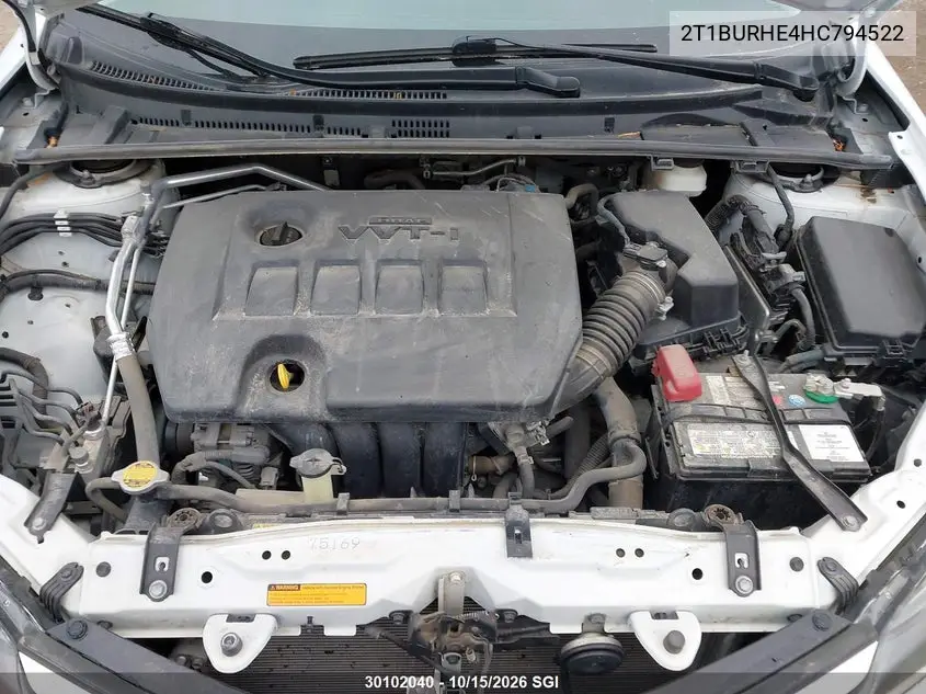 2017 TOYOTA COROLLA VIN 2T1BURHE4HC794522 — фото 10