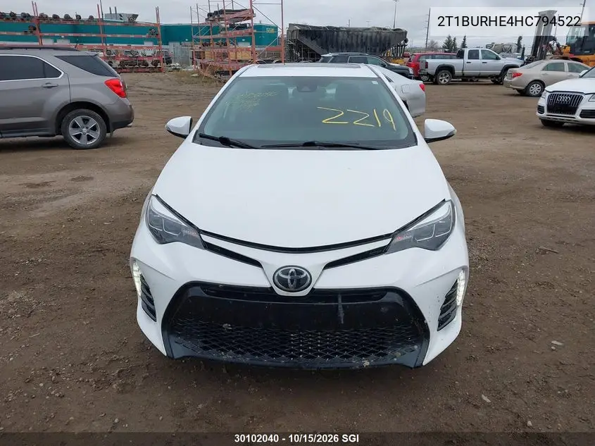 2017 TOYOTA COROLLA VIN 2T1BURHE4HC794522 — фото 13