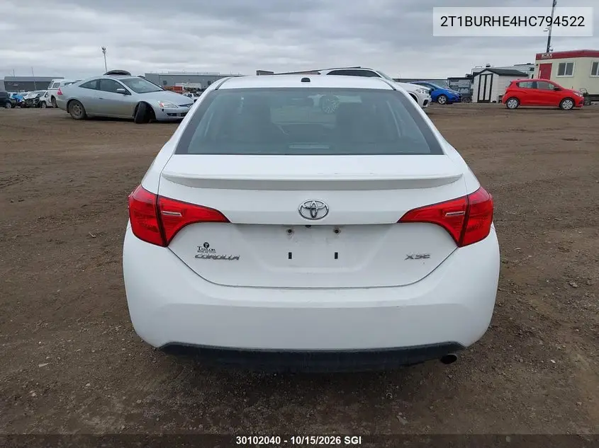 2017 TOYOTA COROLLA VIN 2T1BURHE4HC794522 — фото 17