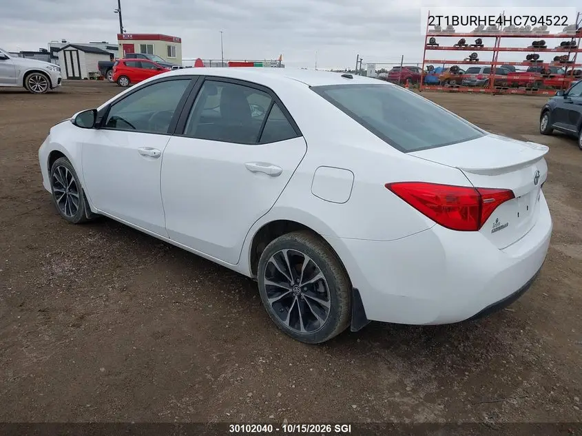 2017 TOYOTA COROLLA VIN 2T1BURHE4HC794522 — фото 3