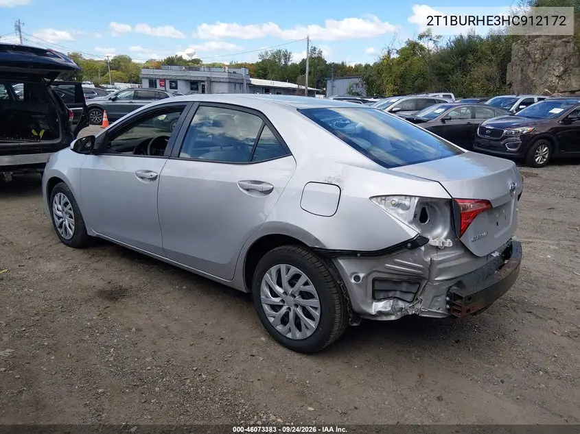 2017 TOYOTA COROLLA VIN 2T1BURHE3HC912172 — фото 3