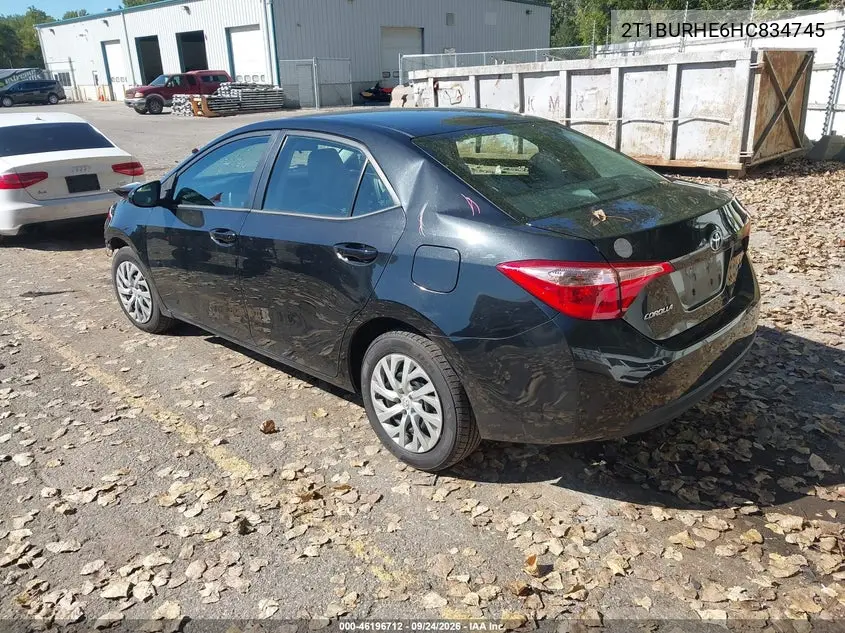 2017 TOYOTA COROLLA VIN 2T1BURHE6HC834745 — фото 3