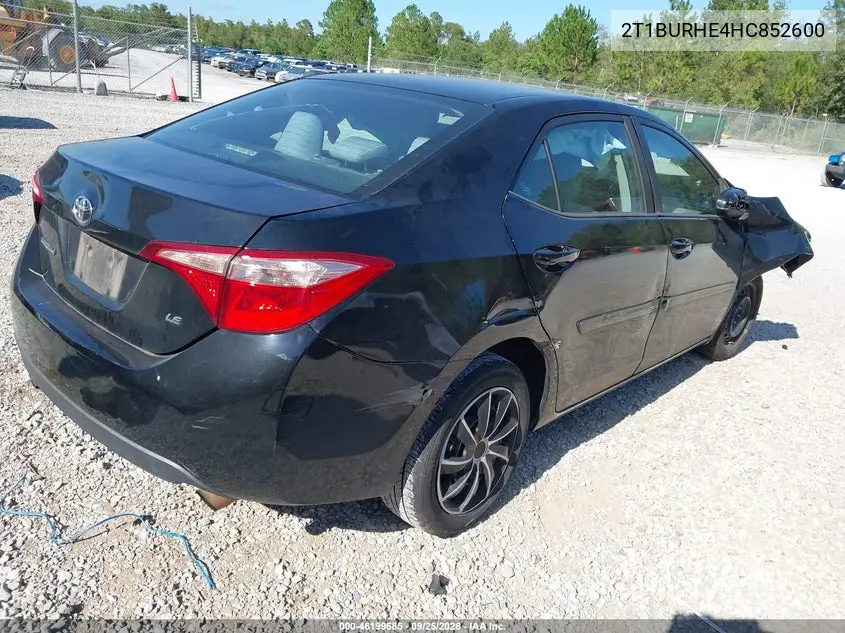 2017 TOYOTA COROLLA VIN 2T1BURHE4HC852600 — фото 4