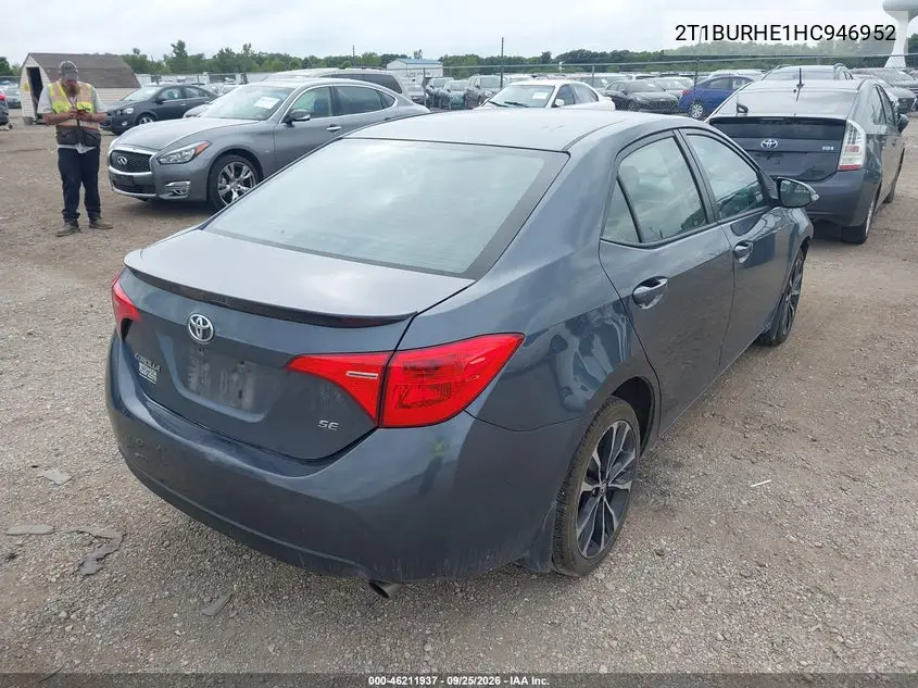 2017 TOYOTA COROLLA VIN 2T1BURHE1HC946952 — фото 4