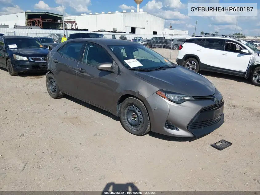 TOYOTA COROLLA 2017, VIN 5YFBURHE4HP660187