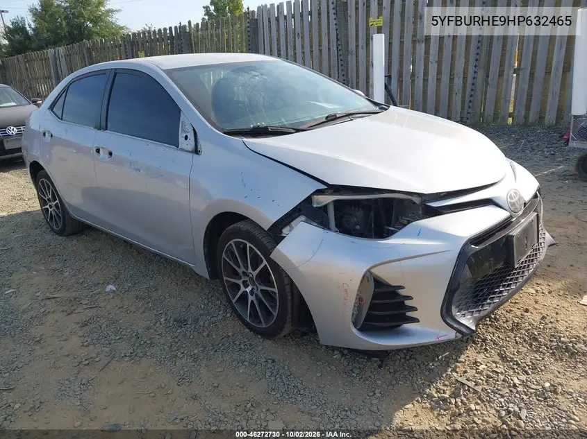 TOYOTA COROLLA 2017, VIN 5YFBURHE9HP632465