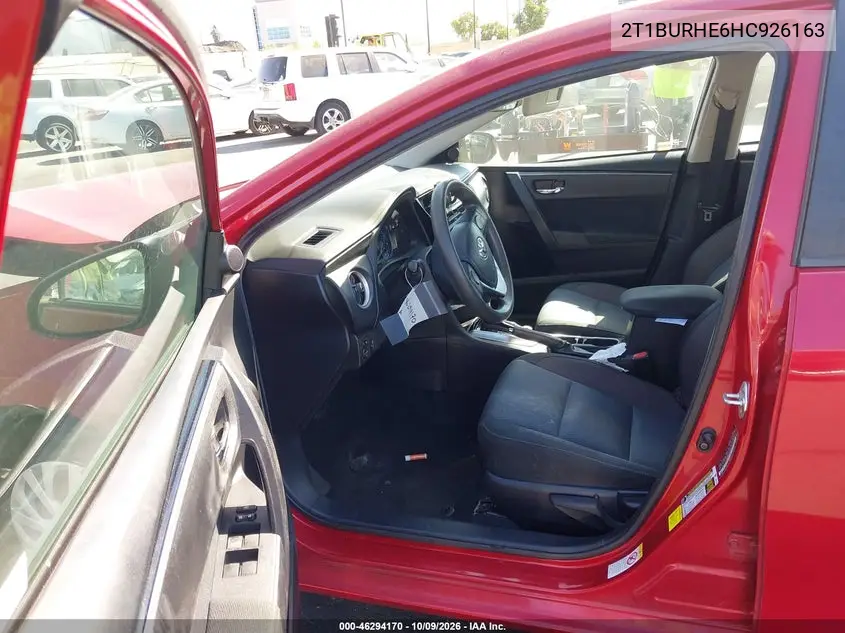2017 TOYOTA COROLLA VIN 2T1BURHE6HC926163 — фото 5