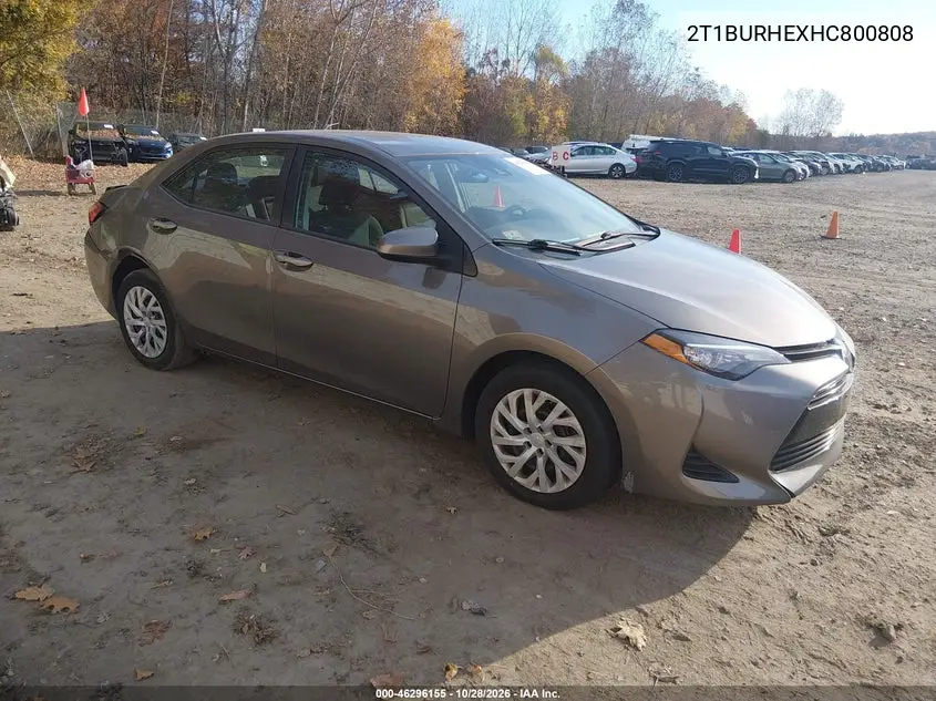 TOYOTA COROLLA 2017, VIN 2T1BURHEXHC800808