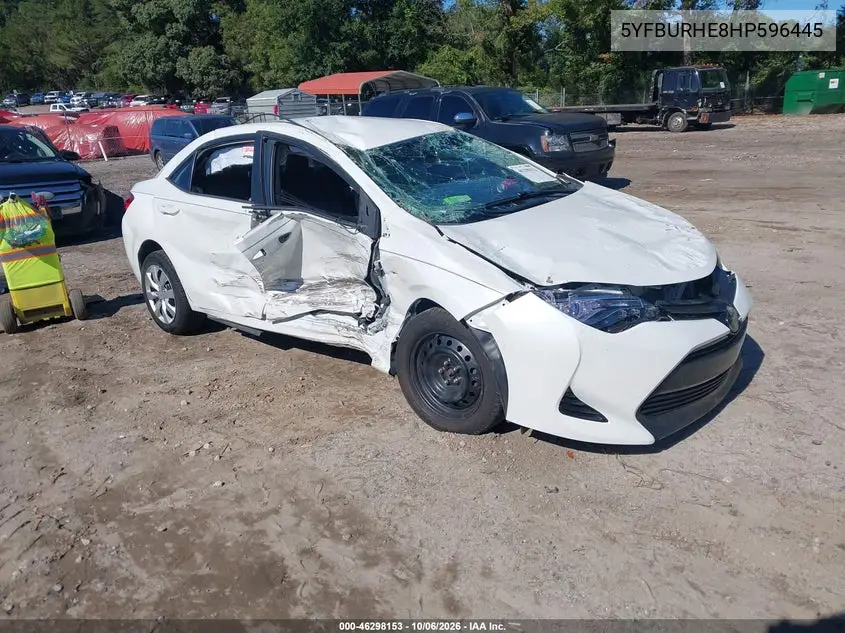 TOYOTA COROLLA 2017, VIN 5YFBURHE8HP596445