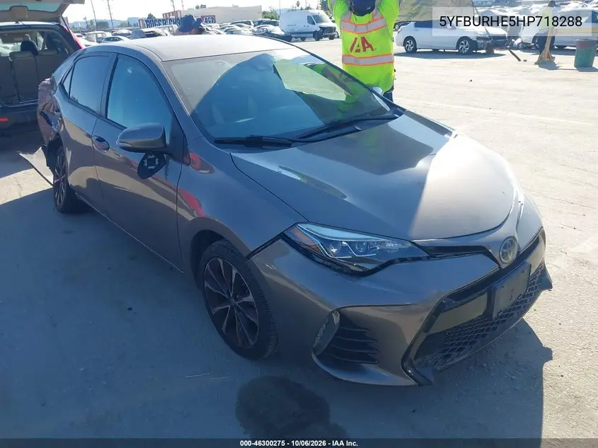 TOYOTA COROLLA 2017, VIN 5YFBURHE5HP718288