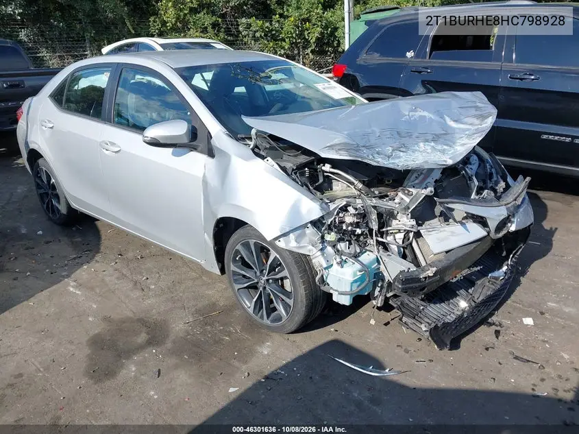 TOYOTA COROLLA 2017, VIN 2T1BURHE8HC798928
