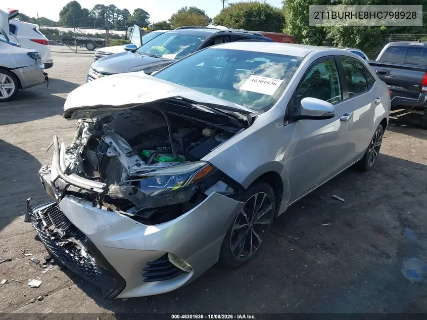 2017 TOYOTA COROLLA VIN 2T1BURHE8HC798928 — фото 2