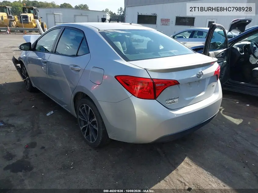 2017 TOYOTA COROLLA VIN 2T1BURHE8HC798928 — фото 3