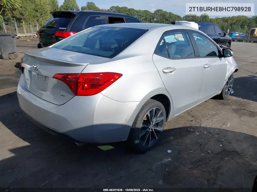 2017 TOYOTA COROLLA VIN 2T1BURHE8HC798928 — фото 4