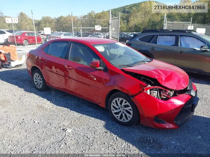 TOYOTA COROLLA 2017, VIN 2T1BURHEXHC847868