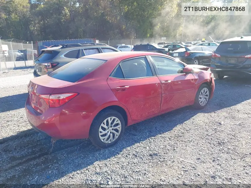 2017 TOYOTA COROLLA VIN 2T1BURHEXHC847868 — фото 4