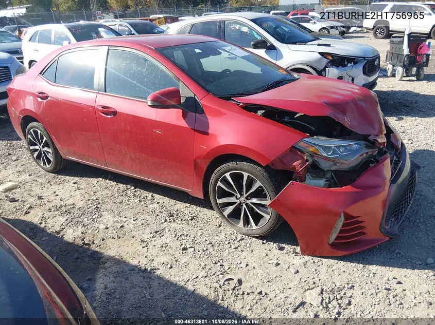 TOYOTA COROLLA 2017, VIN 2T1BURHE2HC756965