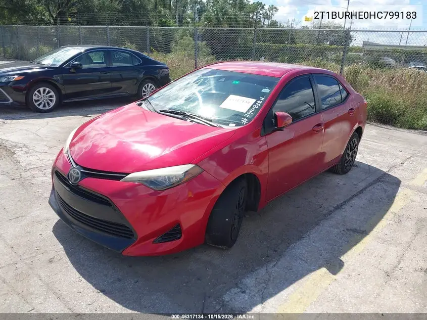 2017 TOYOTA COROLLA VIN 2T1BURHE0HC799183 — фото 2