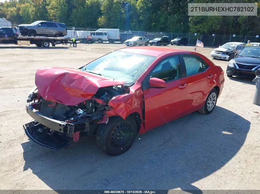 2017 TOYOTA COROLLA VIN 2T1BURHEXHC782102 — фото 2
