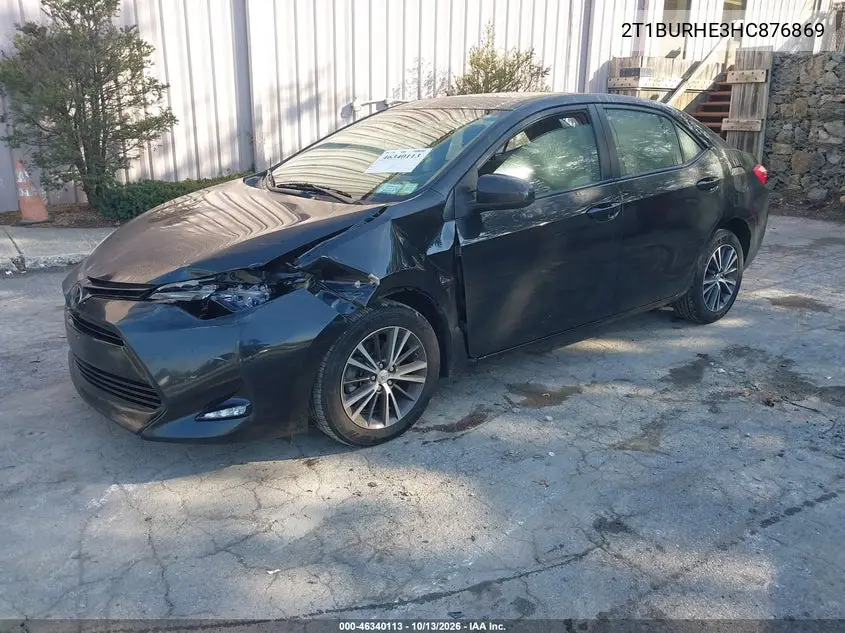2017 TOYOTA COROLLA VIN 2T1BURHE3HC876869 — фото 2