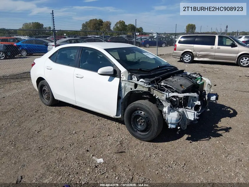 TOYOTA COROLLA 2017, VIN 2T1BURHE2HC908923