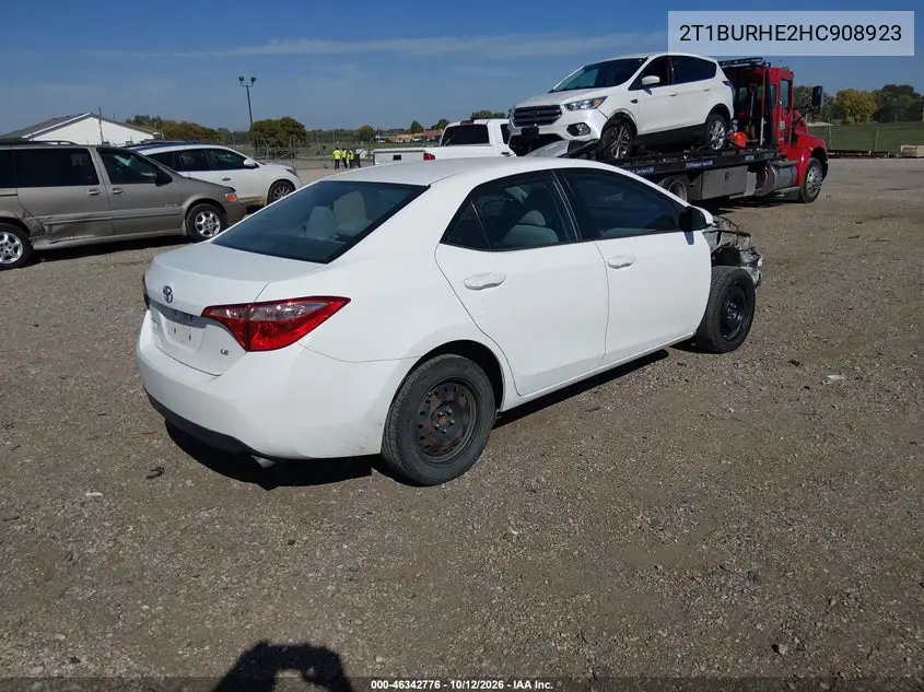 2017 TOYOTA COROLLA VIN 2T1BURHE2HC908923 — фото 4