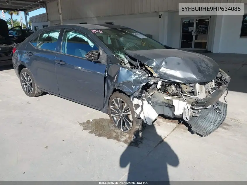 TOYOTA COROLLA 2017, VIN 5YFBURHE9HP634085