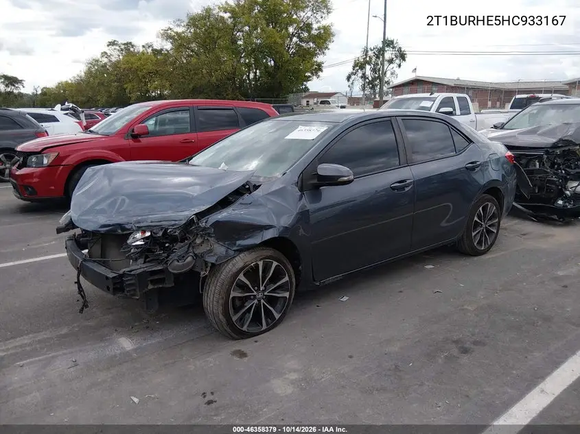 2017 TOYOTA COROLLA VIN 2T1BURHE5HC933167 — фото 2