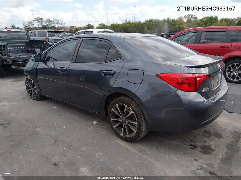 2017 TOYOTA COROLLA VIN 2T1BURHE5HC933167 — фото 3