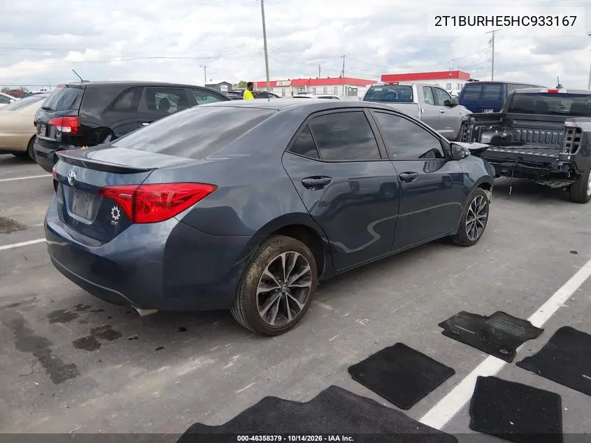 2017 TOYOTA COROLLA VIN 2T1BURHE5HC933167 — фото 4