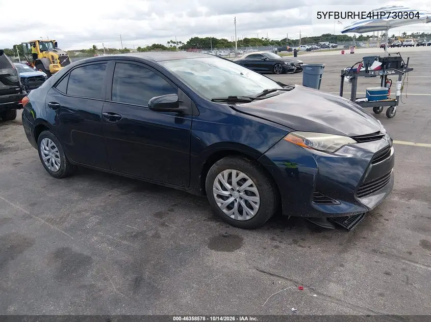 TOYOTA COROLLA 2017, VIN 5YFBURHE4HP730304